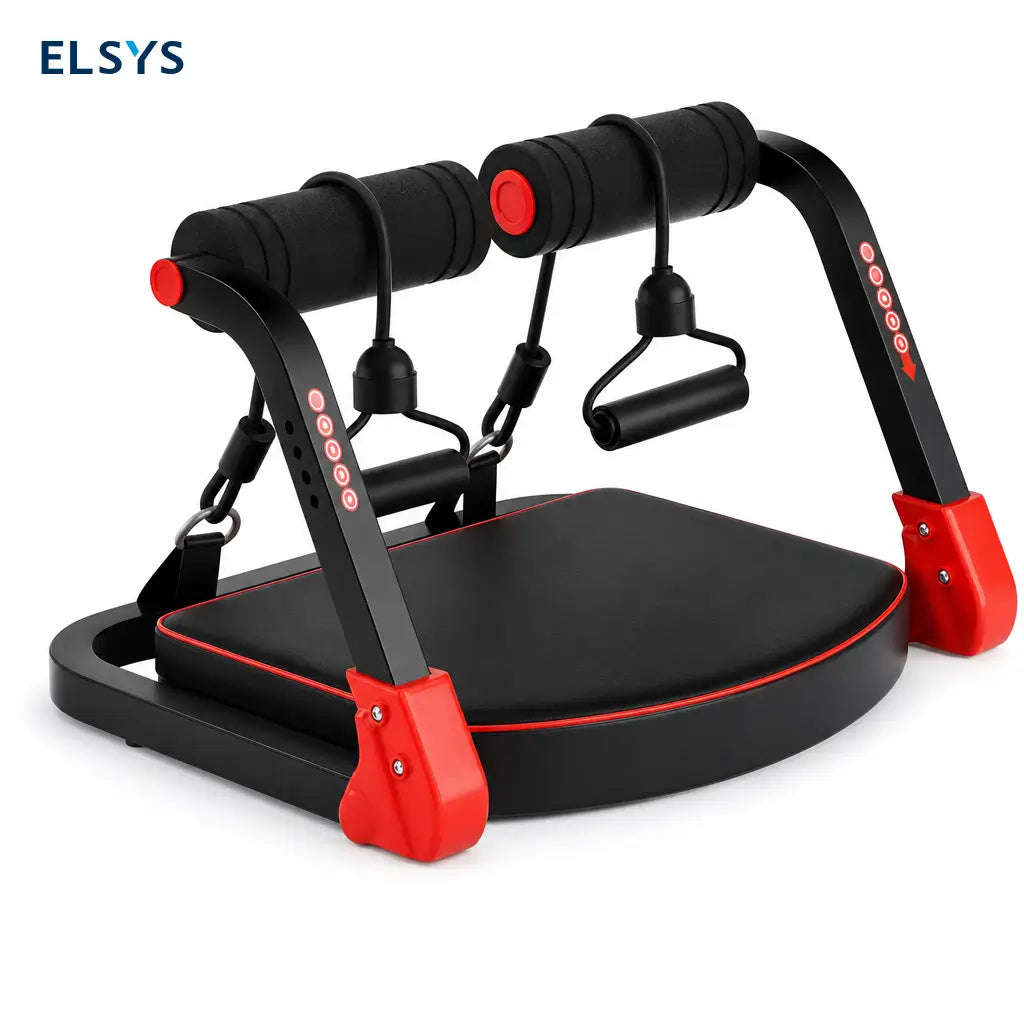 Máquina abdominal plegable con resistencia ajustable y rebote automático para entrenar core y cuerpo completo en casa sin ocupar mucho espacio
