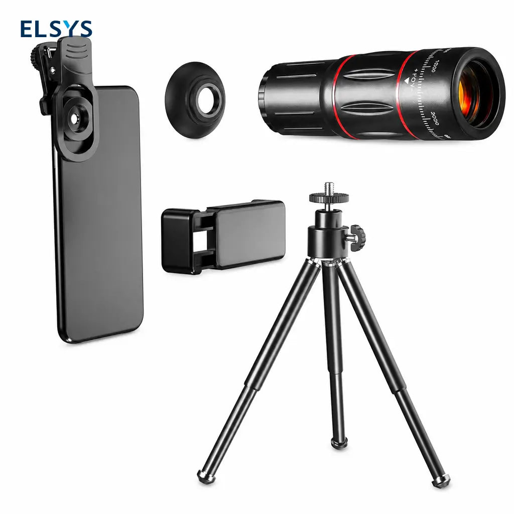 Lente telefoto 28X-36X para celular con clip universal para fotos y videos HD en conciertos, viajes, aves y paisajes lejanos