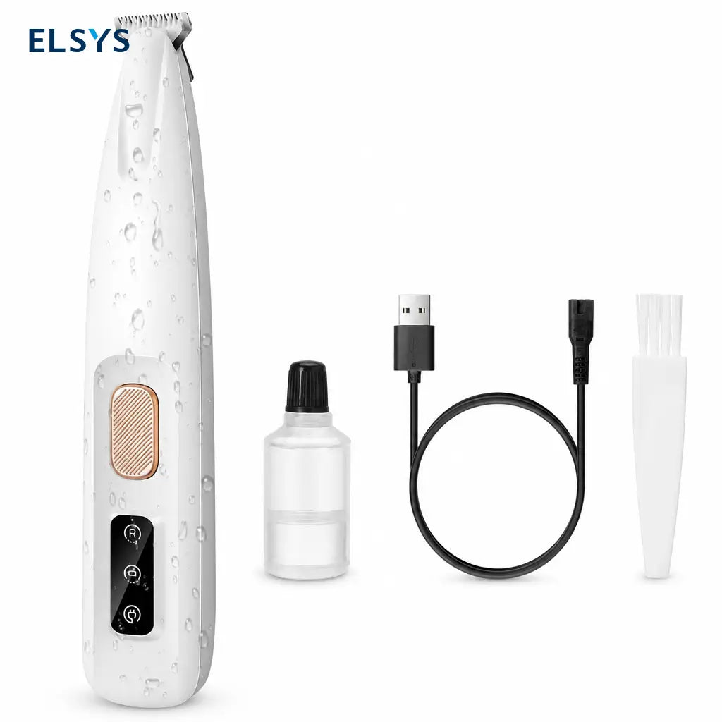 Rasuradora eléctrica para patas de perros y gatos con luz LED, cuchilla 18 mm y bajo ruido para grooming en casa fácil y seguro