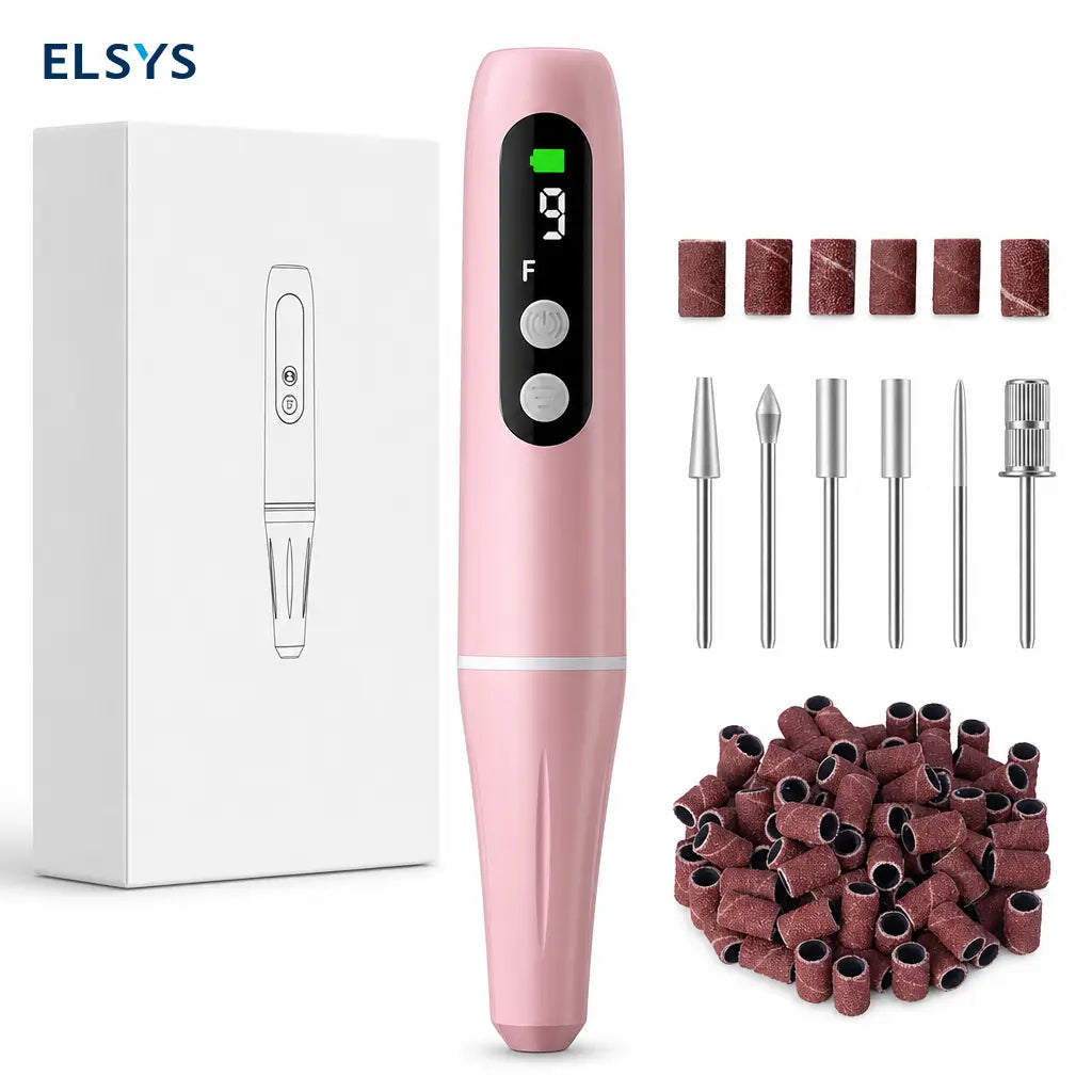 Lima eléctrica recargable para uñas 20000 RPM con 9 velocidades, ideal para manicure y pedicure en casa o salón preciso y portátil