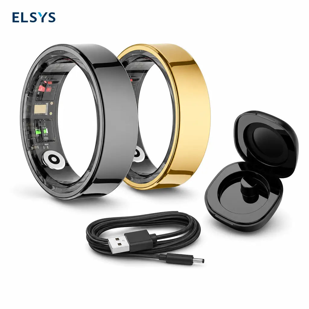 Anillo inteligente R09 con estuche de carga, monitoreo de sueño y temperatura para actividad diaria y bienestar en pareja sin complicaciones