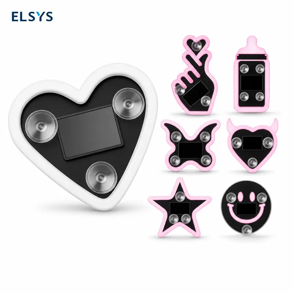 Luz LED neón solar en forma de corazón para pilar C, decoración interior inalámbrica para personalizar tu auto moderna y ecológica