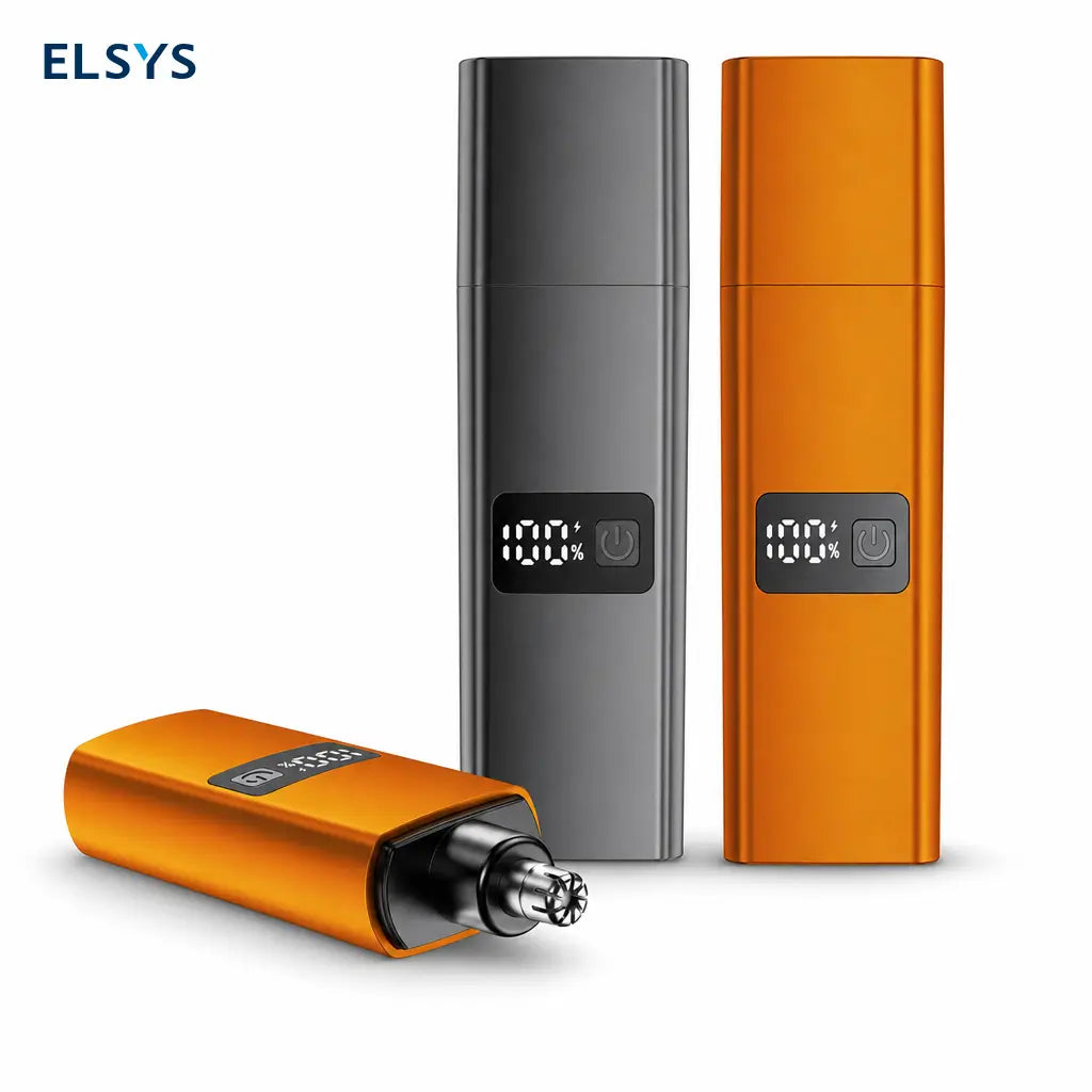 Recortadora eléctrica de vello nasal recargable Type-C con pantalla LED y cuchilla de acero para uso diario en casa o de viaje