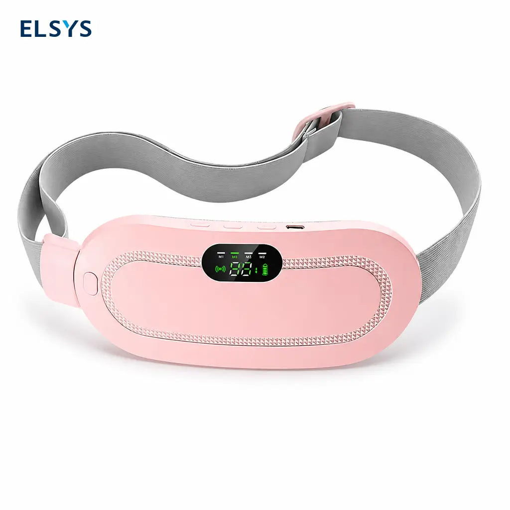 Almohadilla térmica inalámbrica con calor instantáneo y vibración ajustable para cintura, abdomen y alivio diario en casa