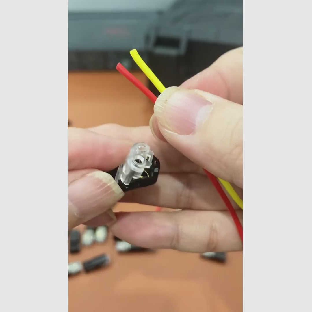 Conectores rápidos LED de 2 pines, 20 piezas sin herramientas con bloqueo seguro para tiras de luz LED y cableado automotriz DIY
