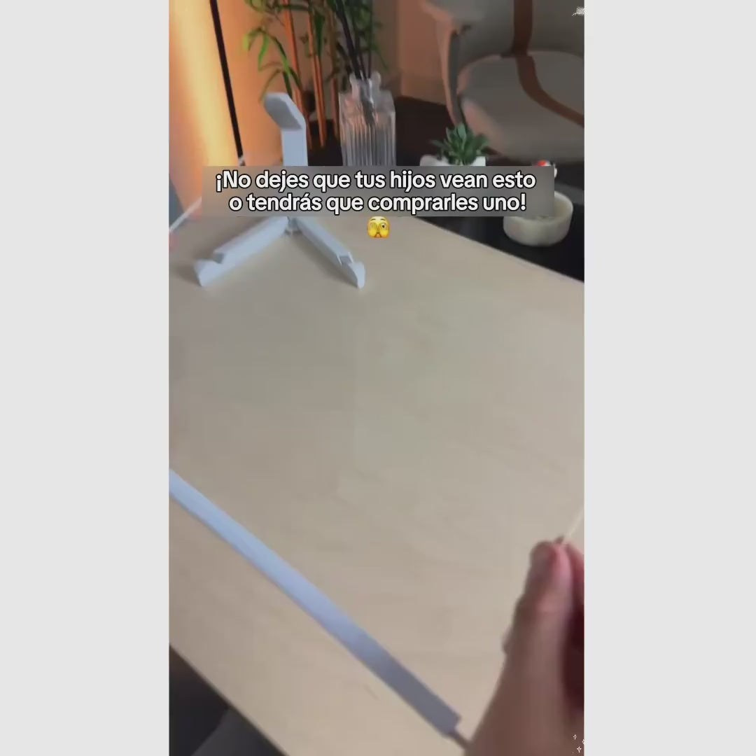 Tablero acrílico con luz LED para niños, borrado en seco y soporte ajustable, ideal para dibujos, notas y aprendizaje