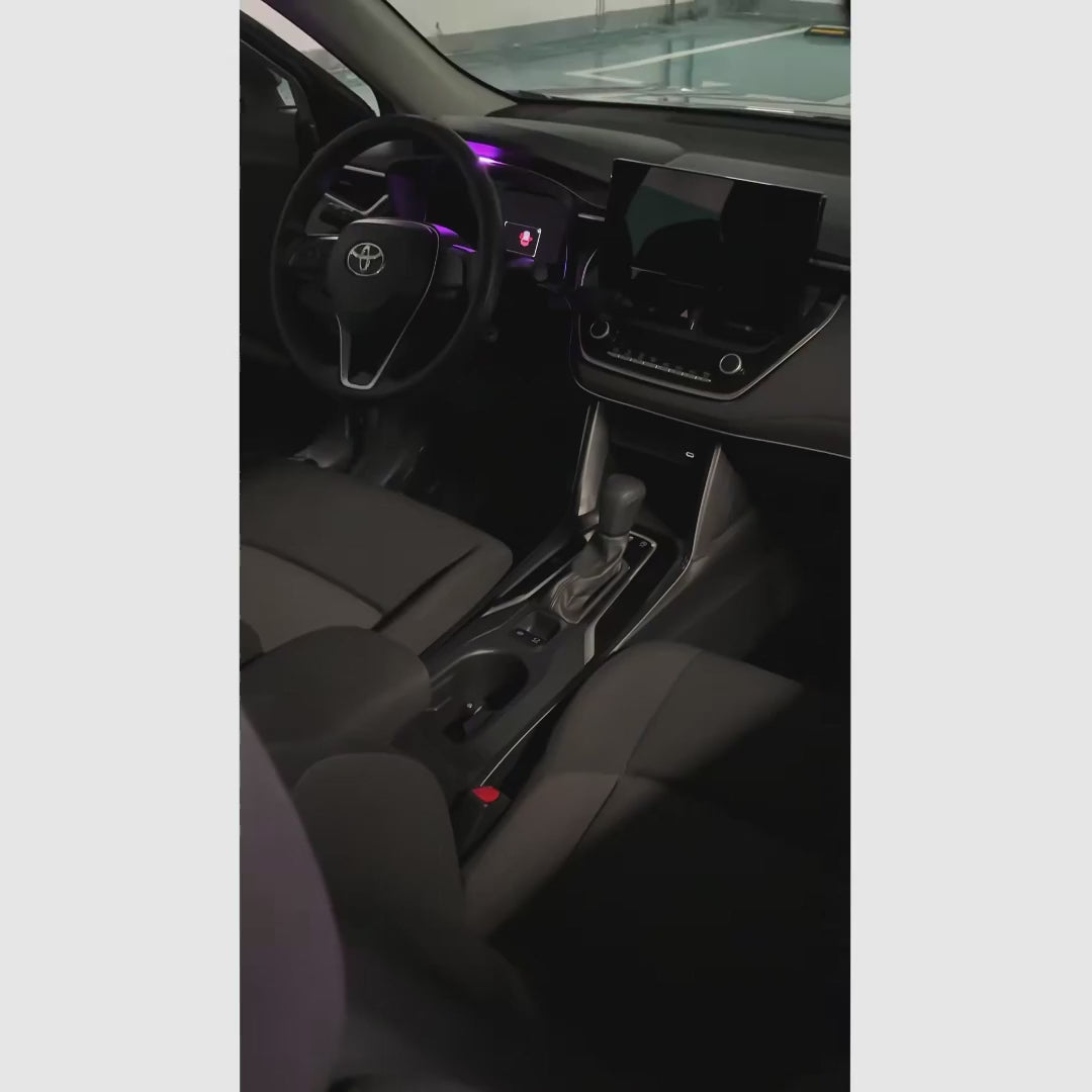 Iluminación interior LED RGB USB para auto con modos dinámicos y sincronización musical