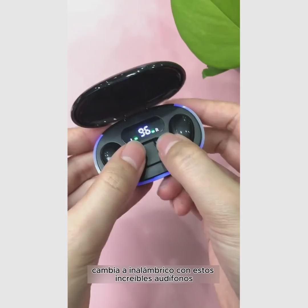 Audífonos Bluetooth 5.3 inalámbricos compactos con micrófono y aislamiento de ruido para llamadas, ejercicio y home office en celular y computadora