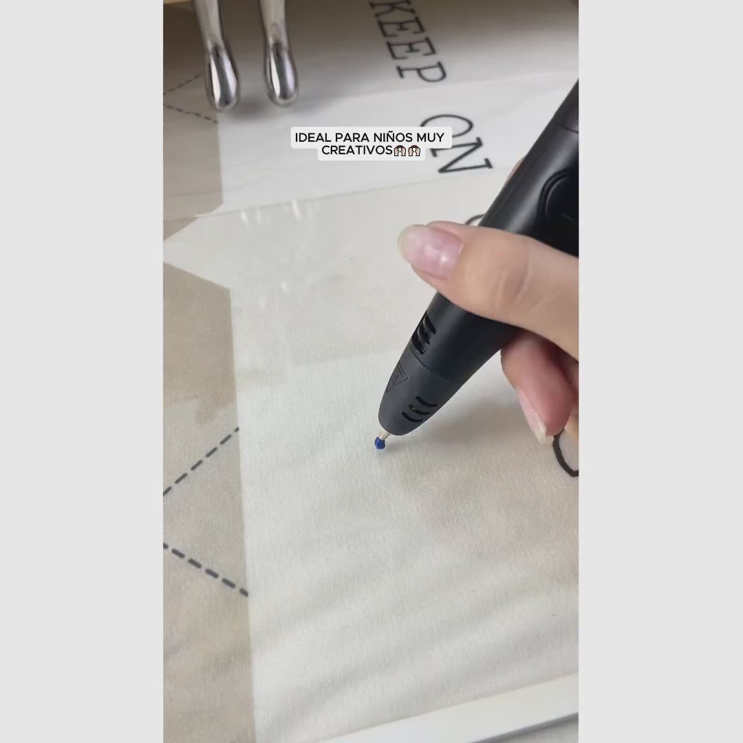 Pluma 3D con pantalla LCD y filamento PLA para niños, kit creativo con carga Type-C y 3 velocidades para dibujar y crear en casa