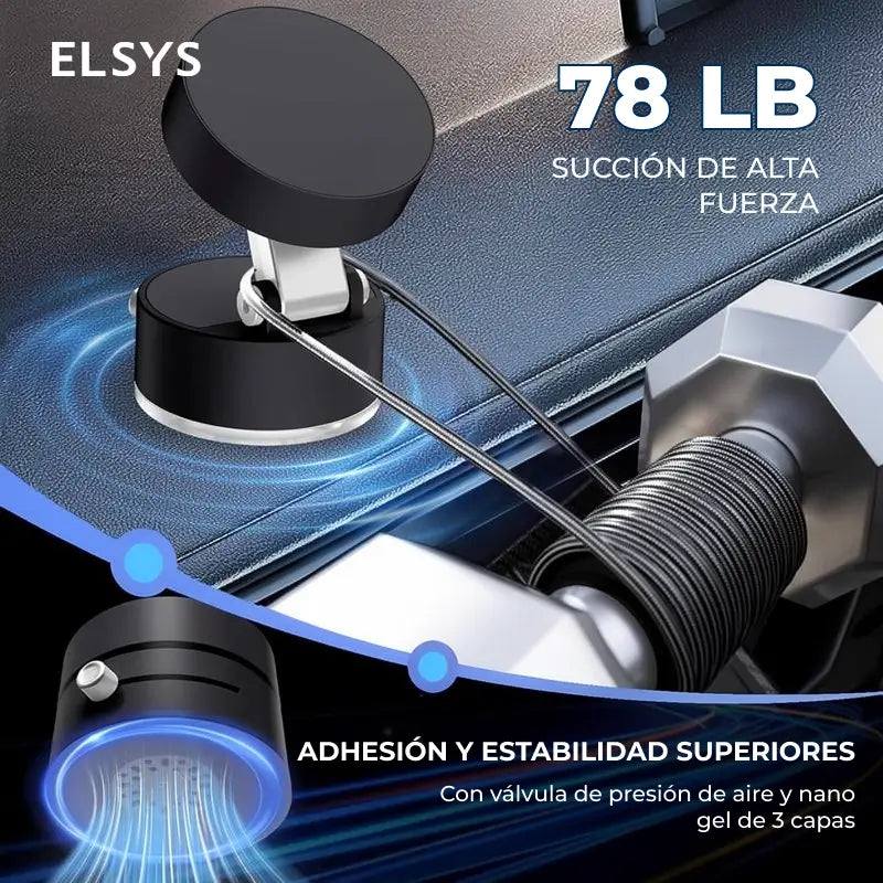 Soporte para celular magnético y plegable con succión al vacío, compatible con MagSafe, ideal para auto, oficina y videollamadas diarias cómodas