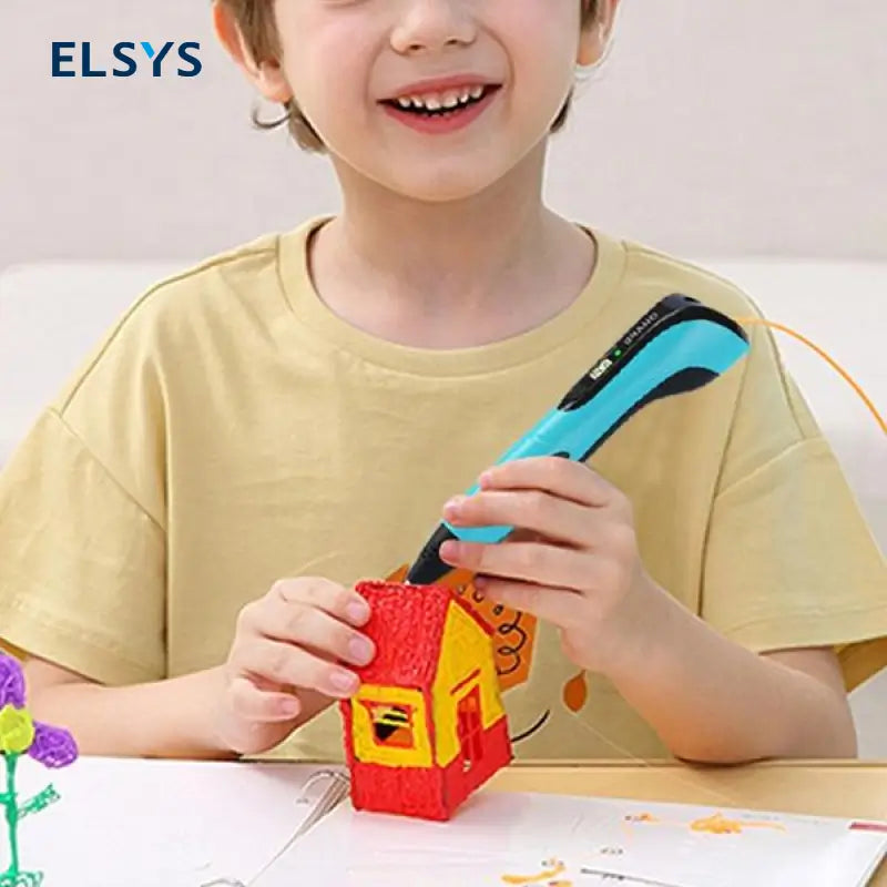 Pluma 3D con pantalla LCD y filamento PLA para niños, kit creativo con carga Type-C y 3 velocidades para dibujar y crear en casa