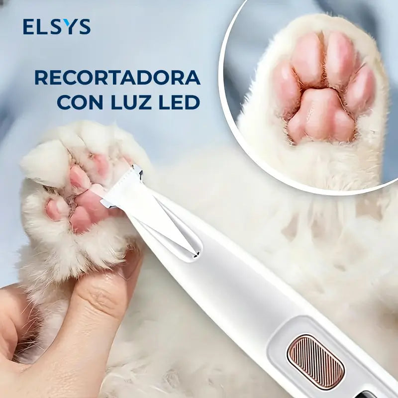Rasuradora para mascotas recargable con luz LED, cortapelos silencioso e inalámbrico para patas, rostro y orejas de perros pequeños y gatos