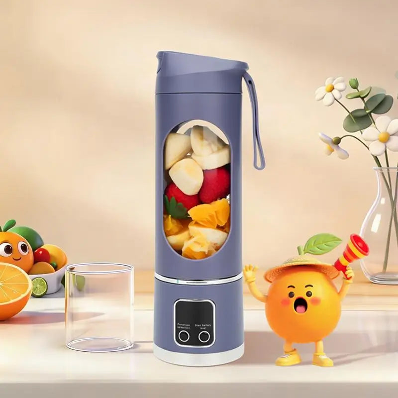 Licuadora portátil recargable USB para smoothies, jugos y papillas, con diseño hermético y uso práctico en gimnasio, oficina, viajes y diario