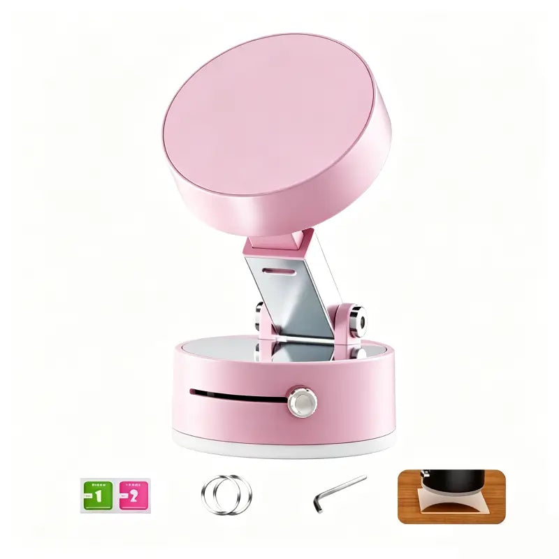 Soporte para celular magnético y plegable con succión al vacío, compatible con MagSafe, ideal para auto, oficina y videollamadas diarias cómodas