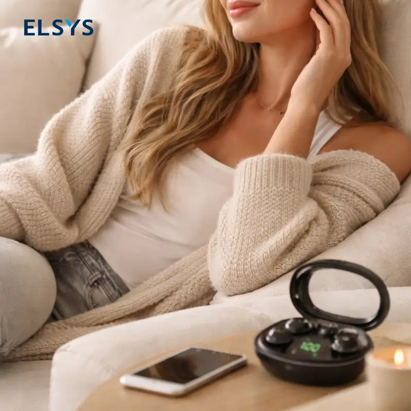 Mini audífonos Bluetooth invisibles con 2 pares y micrófono, impermeables para dormir, entrenar, trabajar en oficina y uso diario sin presión