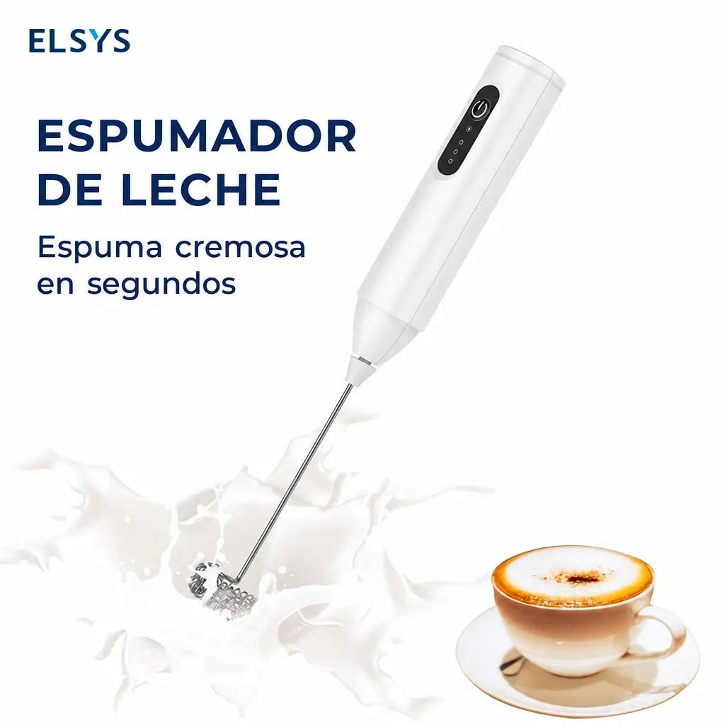 Batidor eléctrico inalámbrico para leche con varilla de acero inoxidable desmontable, ideal para café, huevos, crema y matcha en casa y viajes