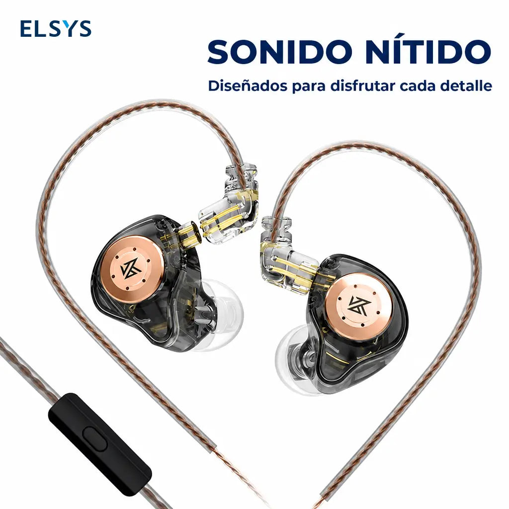 Audífonos in ear EDX Pro con micrófono, cable desmontable y sonido Hi-Fi para gaming, música y llamadas en celular, PC y consola