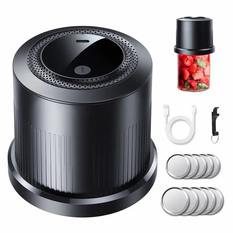 Kit de Sellador al Vacío Eléctrico para Frascos Mason y Alimentos, Sistema de Sellado Automático con Bomba Externa, Compatible con Frascos de Boca Ancha y Regular