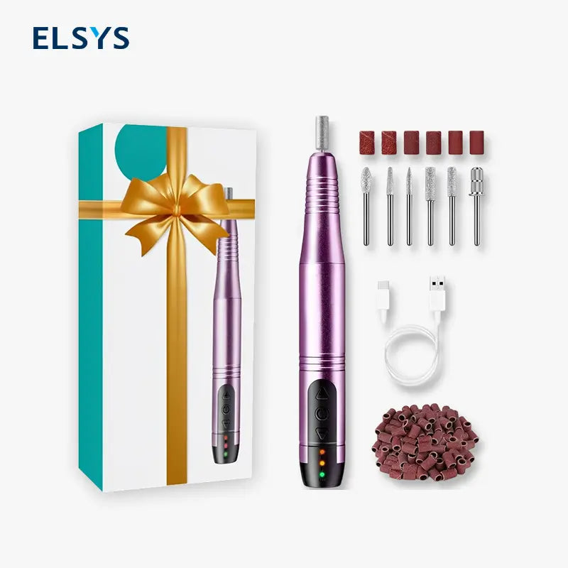 Pulidor de Uñas Eléctrico Inalámbrico Profesional: Kit de Pedicura Portátil, Lima Eléctrica para Pies, Lámpara UV LED y Accesorios de Cuidado para Cutículas y Uñas