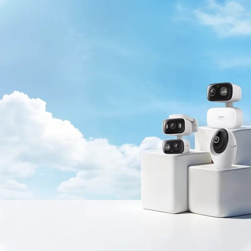 Cámara de Seguridad 360° para Interior/Exterior, Lentes Simples/Duales, Resolución 2K/4K, Detección con IA, Seguimiento de Movimiento y Visión Nocturna a Color, Sin Suscripción, Compatible con Alexa y Google
