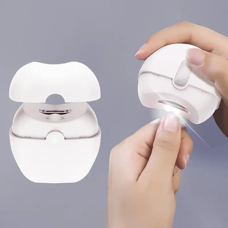 Cortaúñas Eléctrico Automático, Diseño Seguro y Ligero, Recargable USB con Depósito para Hogar y Viaje