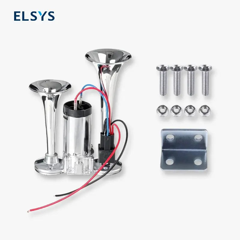 Kit de claxon de aire doble MOVATEK 12V 130dB con compresor para camiones, camionetas, autos, barcos y alarma de seguridad