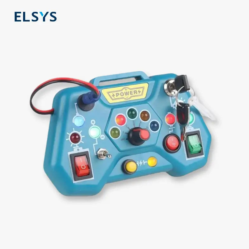 Tablero Sensorial Montessori con 8 Interruptores de Luz LED, Juguete de Viaje de Aprendizaje Visual y Regalo Educativo