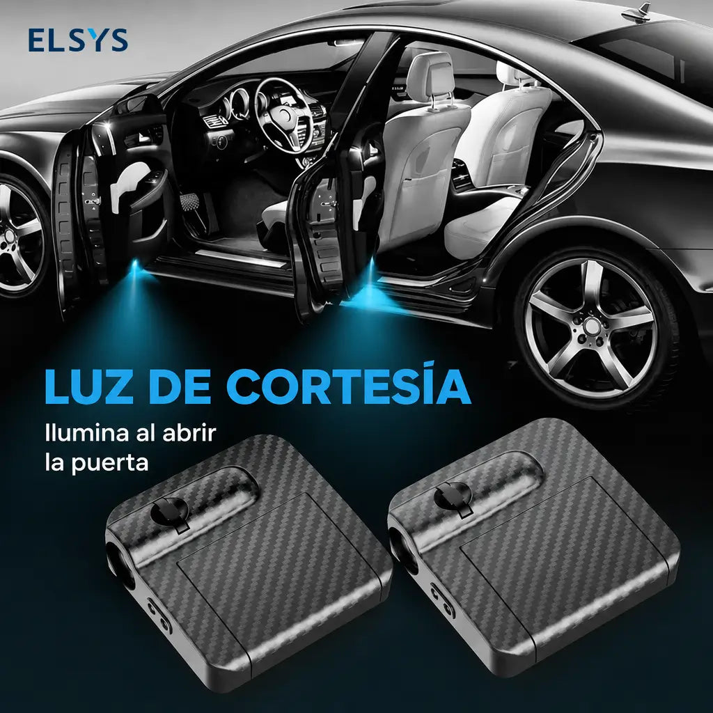 Luz de bienvenida para puerta de auto con proyección LED personalizada y sensor infrarrojo para entradas nocturnas en cualquier vehículo diarias