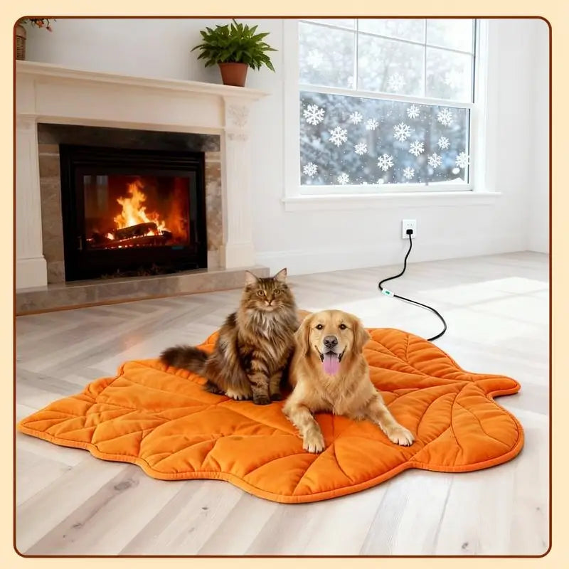 Tapete Térmico para Perros y Gatos con Calefacción Abdominal – Diseño de Seguridad de 7 Capas, Protección contra Sobrecalentamiento, Cable Resistente a Mordidas, Impermeable y Lavable