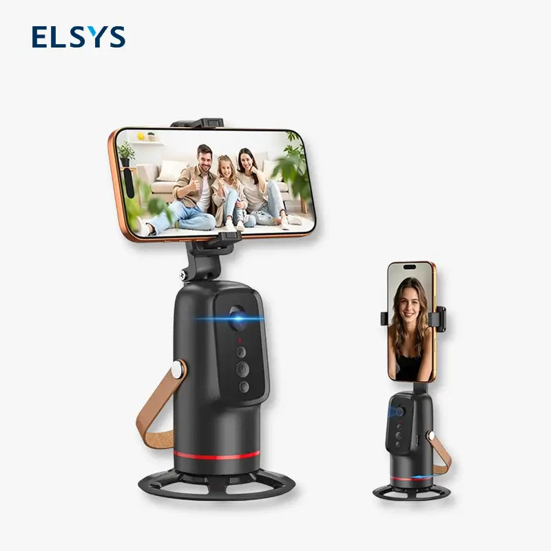 Tripie con Seguimiento Facial Automático y Control por Gestos, Soporte Giratorio 360° para Celular, Cámara Inteligente para Vlogs, Streaming y Video en Vivo, Kit de Vlogging para Smartphone