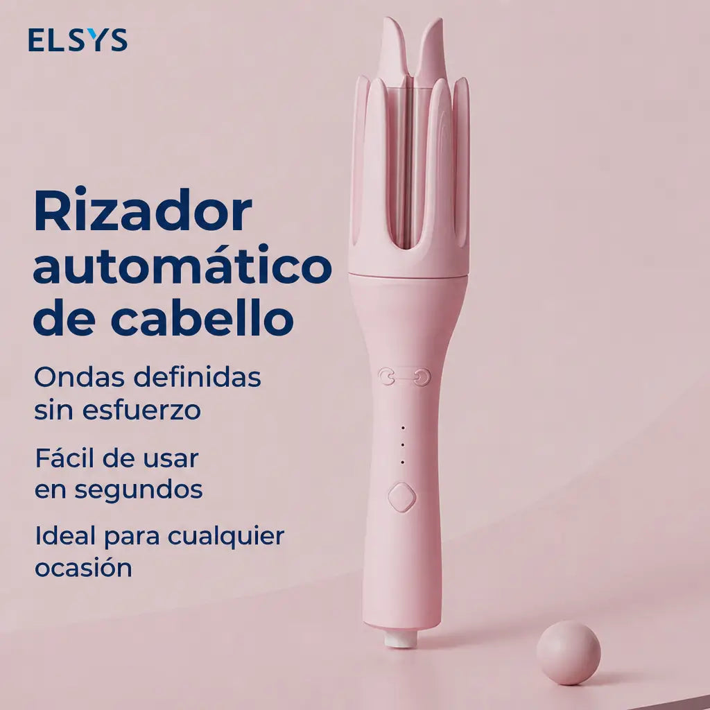 Rizador automático de cabello 32 mm con cerámica de turmalina, 3 temperaturas y giro 360° para ondas fáciles en casa diarias