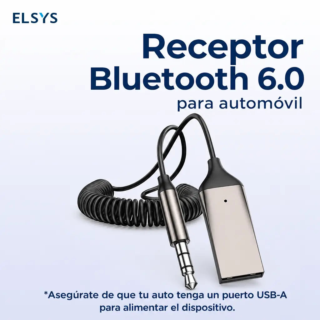 Adaptador Bluetooth AUX 3.5mm para auto con micrófono integrado, llamadas manos libres y audio estéreo estable en viajes diarios y carretera