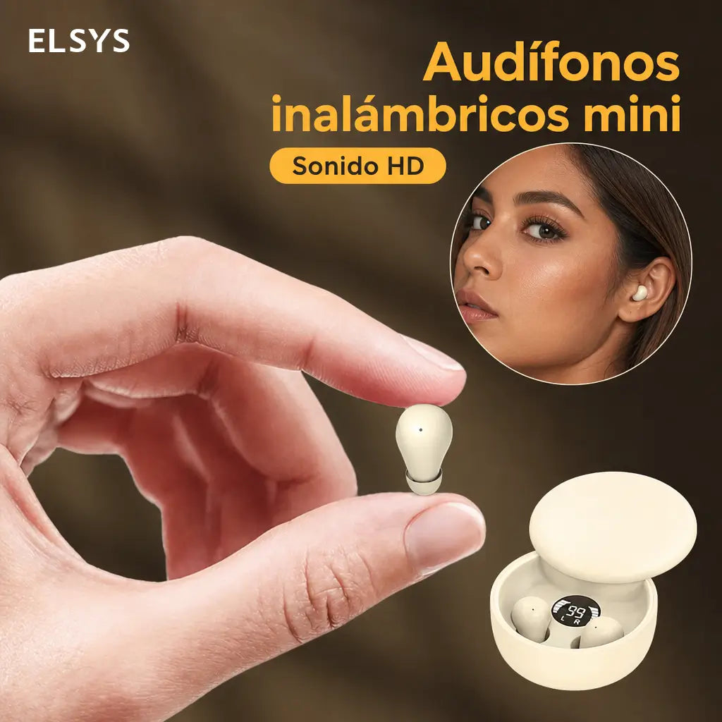 Audífonos Bluetooth 5.4 mini invisibles con cancelación de ruido para dormir, trabajar, jugar y escuchar música sin presión en el oído todo el día