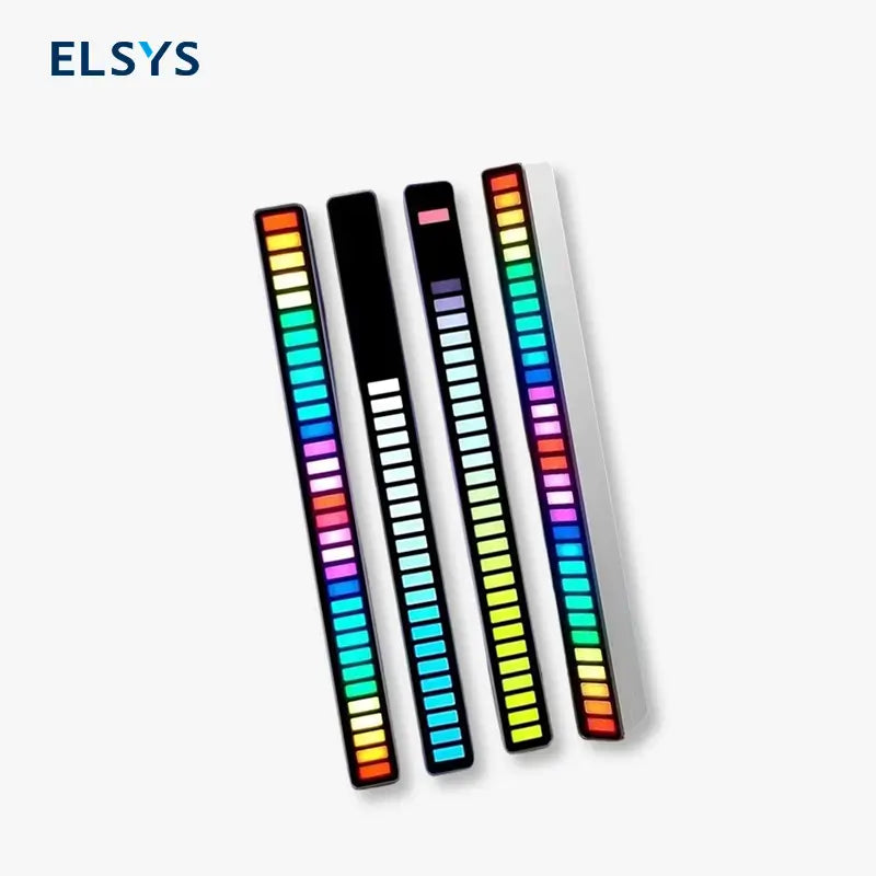 Luz de Ritmo RGB Moderna Controlada por Voz Barra LED Rítmica USB para Gaming Esports y Fiestas Lámpara Ambiental Sensible al Sonido para Auto y Escritorio Decorativa Portátil Recargable de Acrílico