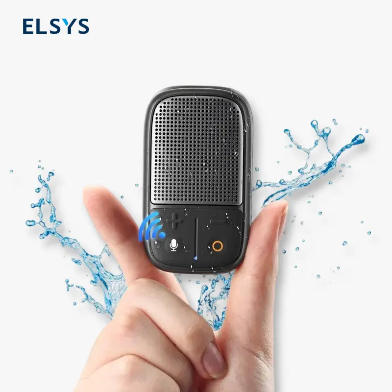 Bocina Bluetooth Portátil de Clip con Micrófono y Asistente de Voz, Impermeable IPX7, Hasta 30 Horas de Batería