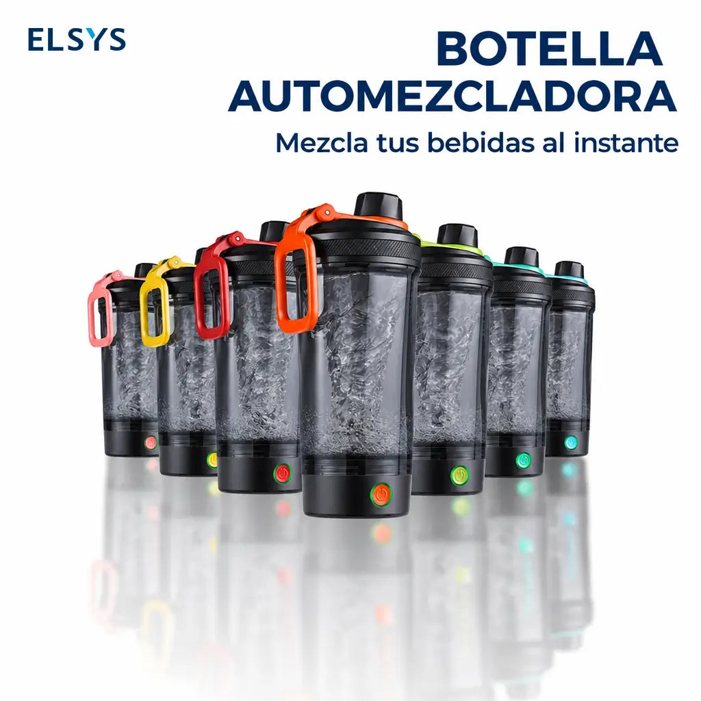 Shaker eléctrico para proteína con mezcla sin grumos, carga USB-C y tapa antifugas para gimnasio, oficina y batidos post entrenamiento