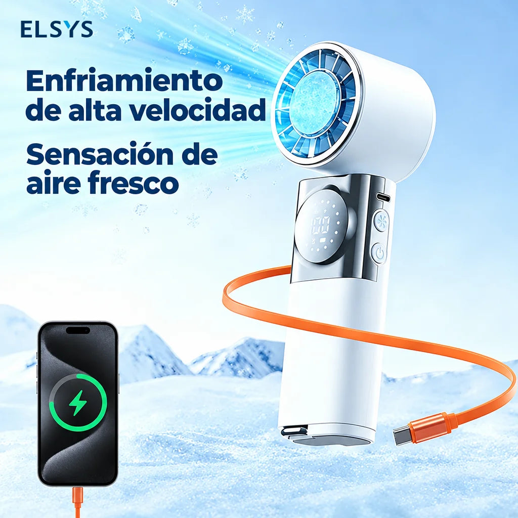 Mini ventilador portátil 7 en 1 con 100 velocidades