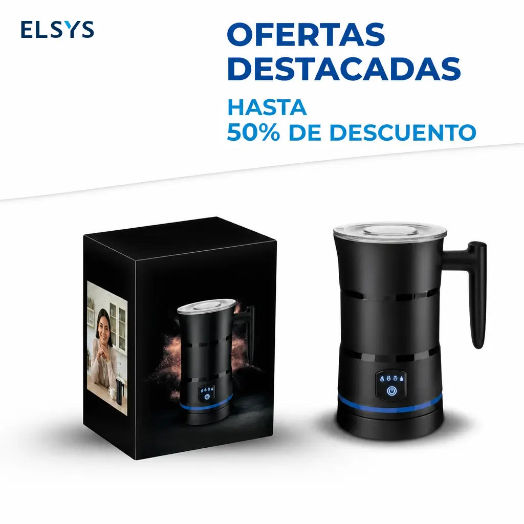 Espumador de leche compacto y silencioso con calentamiento para preparar lattes, capuchinos, chocolate caliente y bebidas en oficina sin complicaciones diarias