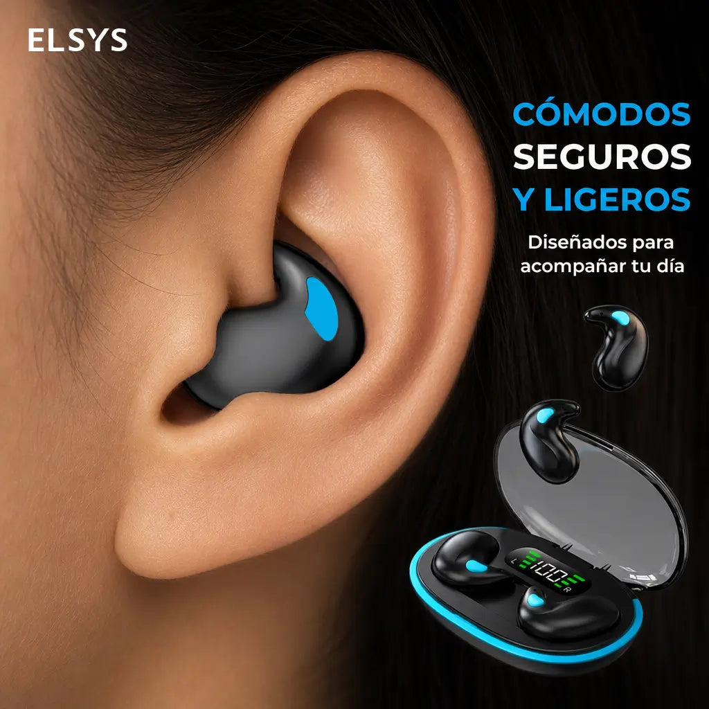 Audífonos Bluetooth 5.3 inalámbricos compactos con micrófono y aislamiento de ruido para llamadas, ejercicio y home office en celular y computadora