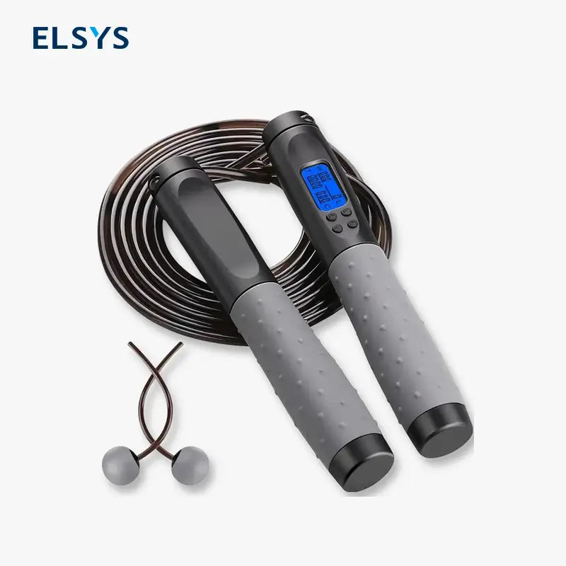 Cuerda para Saltar 2 en 1 sin Cable con Contador para Fitness - Cuerda de Saltar Inteligente Ajustable para Hombres, Mujeres y Niños, Entrenamiento de Boxeo, Crossfit y Cardio, Cuerda con Pesas de Bola Grande