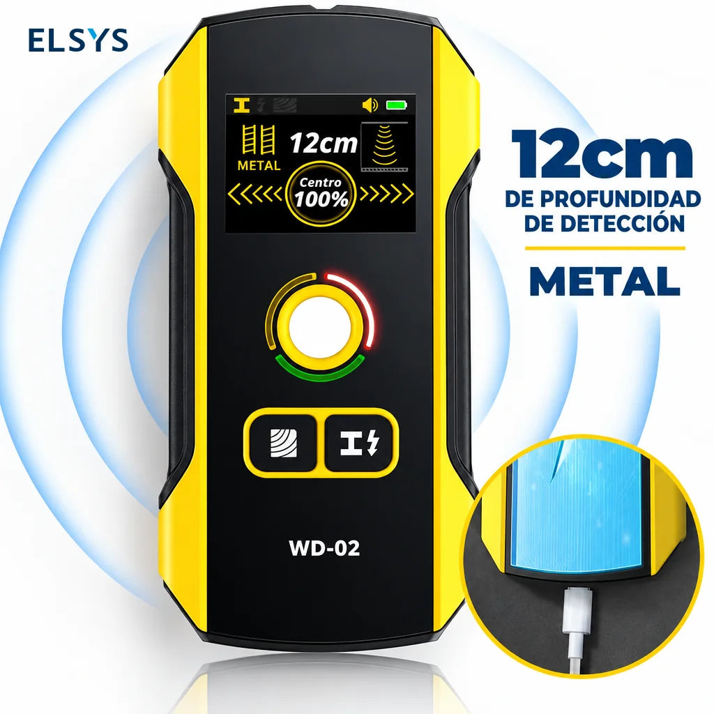 Detector de pared digital con 3 modos de detección