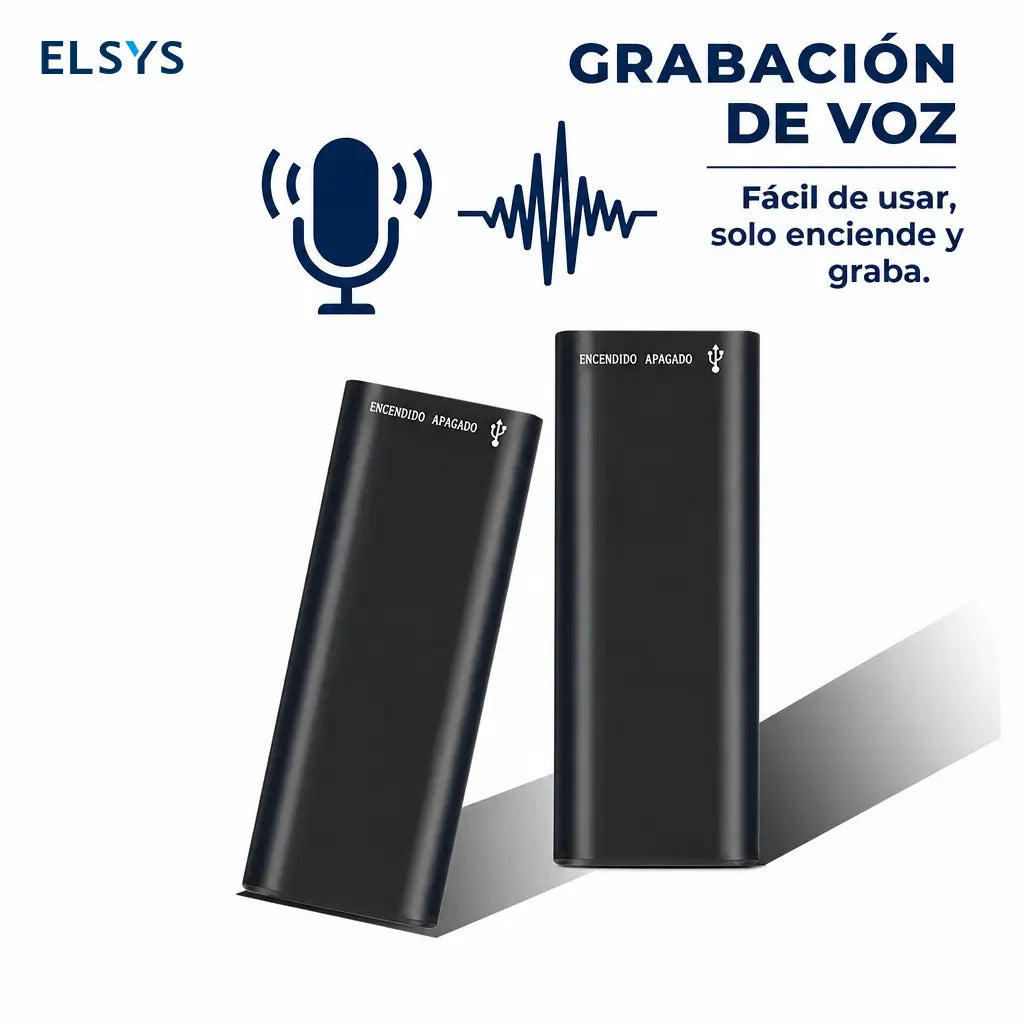 Grabadora digital de voz 8GB ultradelgada con activación por sonido, cancelación de ruido y reproducción para juntas, entrevistas y clases
