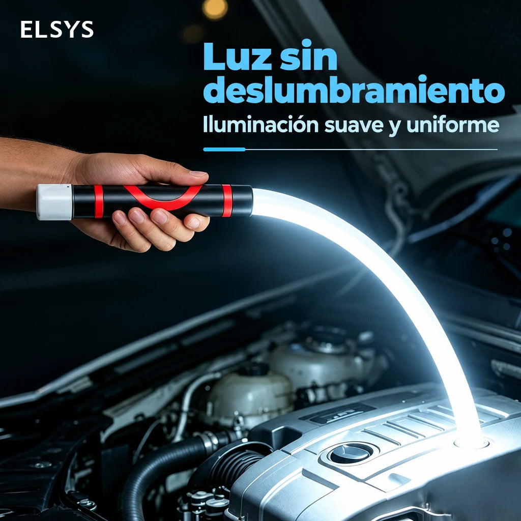 Lámpara de trabajo flexible con imán y 3 intensidades