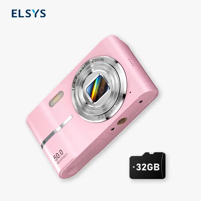Cámara Digital FHD 1080P con Tarjeta SD, Zoom Digital 16X, Mini Cámara Portátil para Adolescentes y Estudiantes, Cámara Compacta para Regalo y Gadgets Tecnológicos
