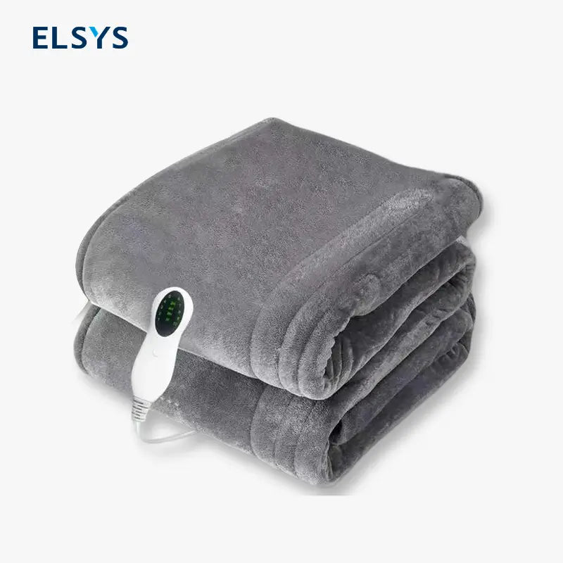Manta Eléctrica de Franela 160x130 cm con 10 Niveles de Temperatura, Temporizador y Calentamiento Rápido, Apagado Automático, Cobija Térmica Lavable para Hogar y Oficina