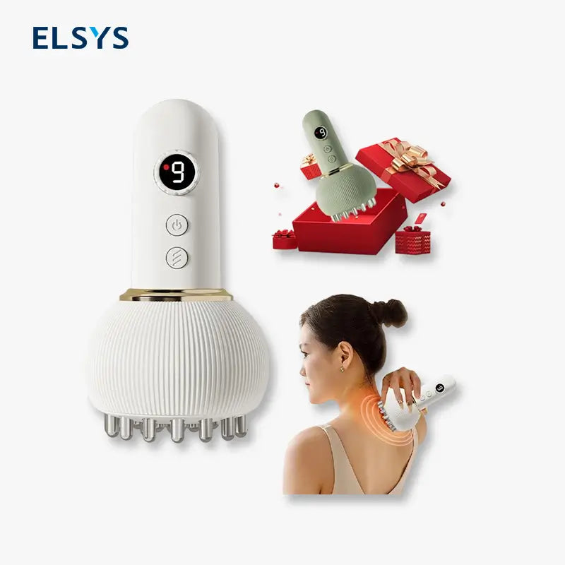 Masajeador de Tejido Profundo, Relajador Muscular Portátil con Calor para el Hogar, Regalo Ideal para Adultos Mayores