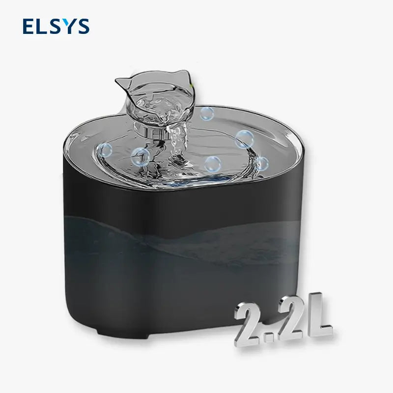 Fuente Bebedero para Mascotas 2.2L con Luz LED y Filtros de 4 Capas - Dispensador de Agua Ultra Silencioso para Perros y Gatos - Material ABS Libre de BPA