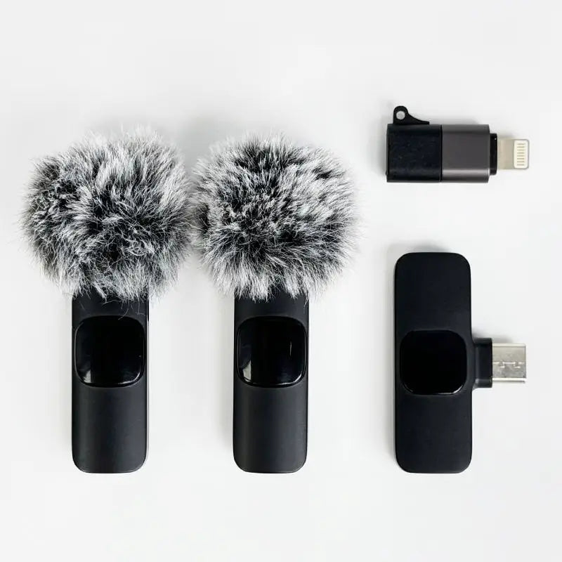 Mini Micrófono Inalámbrico para Celulares, Kit de 2 Micrófonos de Solapa con Cancelación de Ruido para Grabación de Video, Vlog y Entrevistas, Audio Estéreo de Alta Calidad