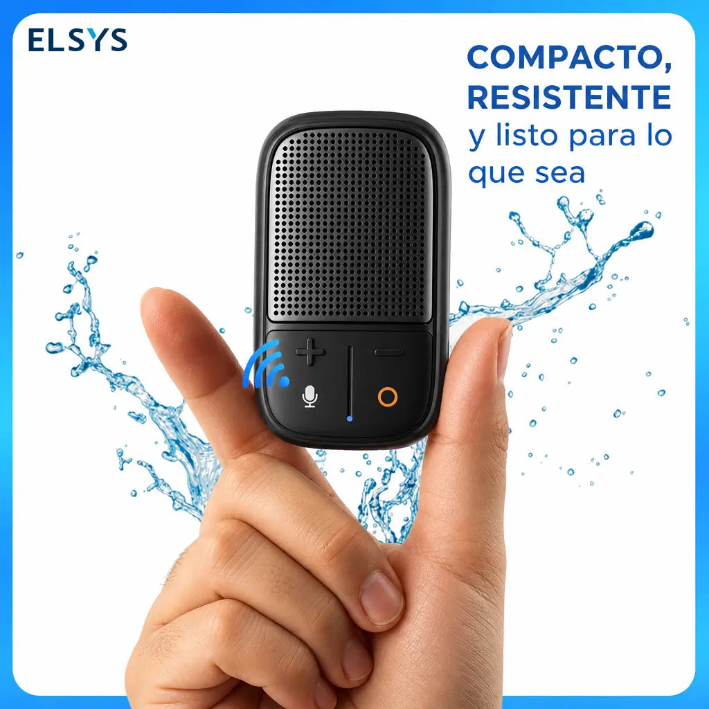 Bocina Bluetooth portátil con clip resistente al agua IPX7 y 30 h de batería para correr, viajar y actividades al aire libre