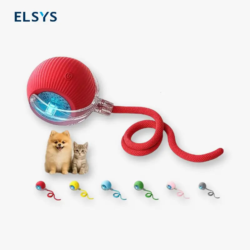 Juguete Interactivo para Gato y Perro con 2 Colas Adicionales, Pelota Giratoria y Accesorios para Mascota